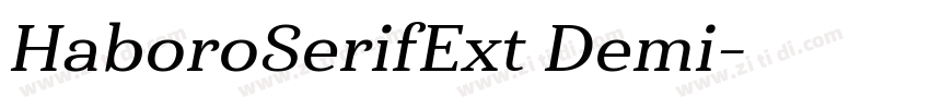 HaboroSerifExt Demi字体转换
